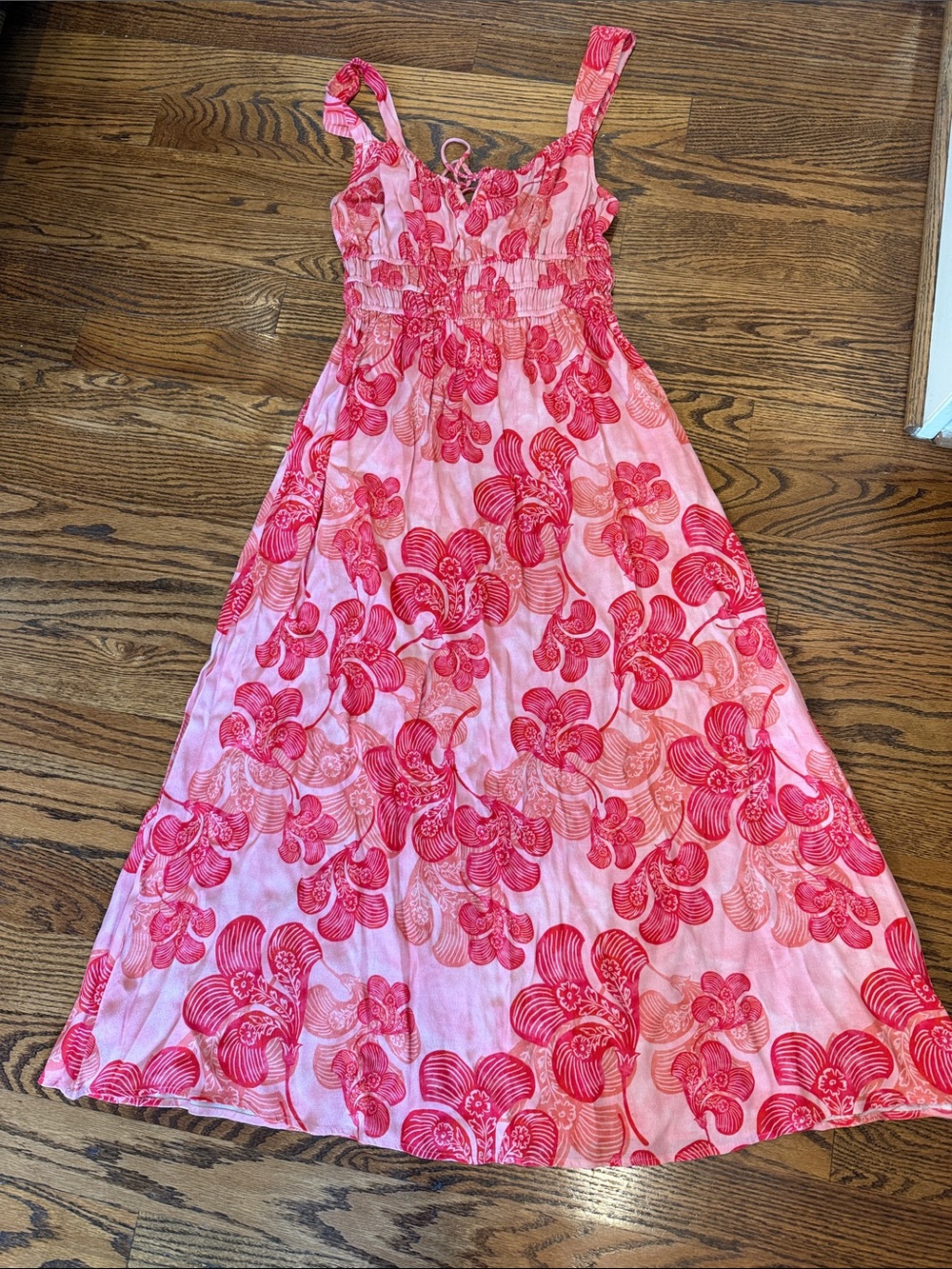 Riviera Pink & Red Floral Maxi Dress